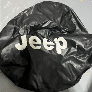 Jeep Black and White Tire Cover